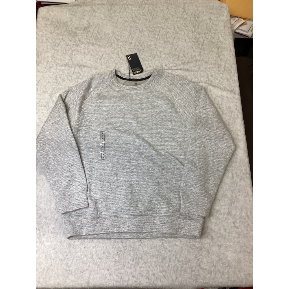 VRST Recharge Lunar Crew Sweatshirt Mens Medium Light Grey Heather UPF 50+ NWT